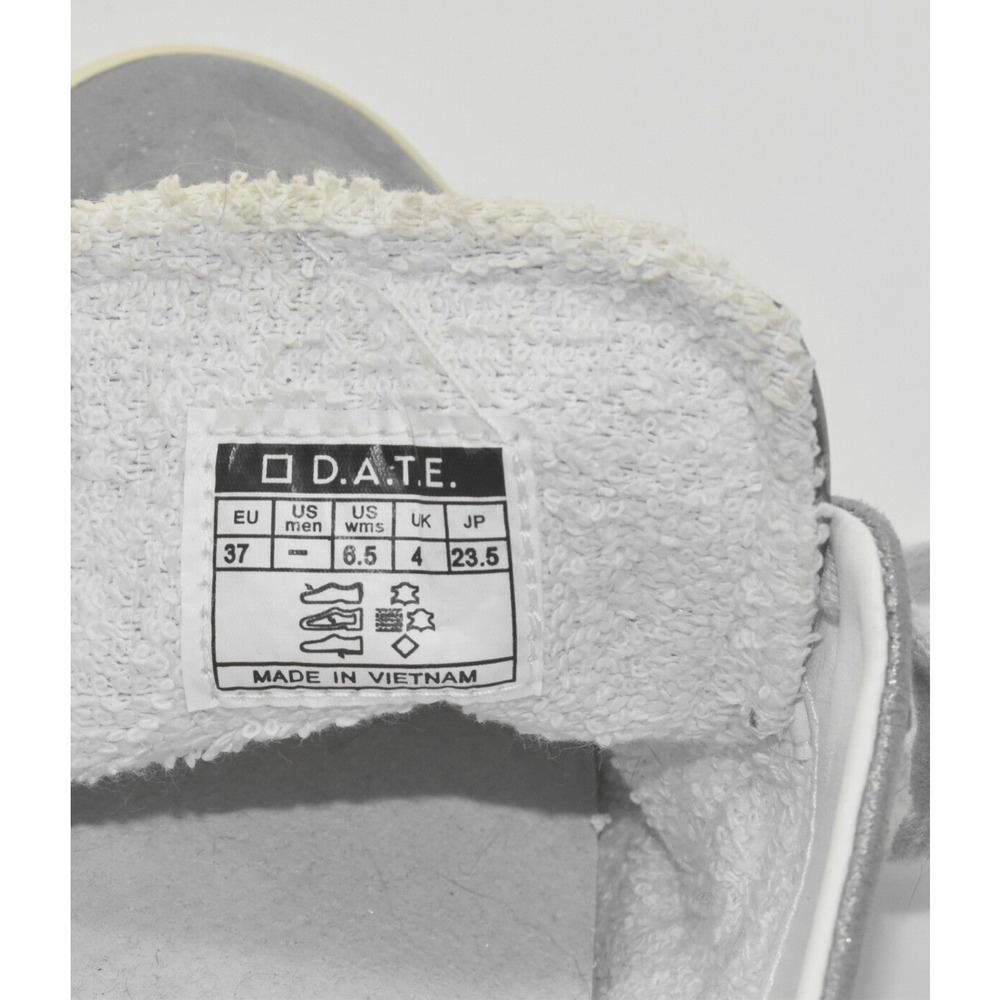 A6 Auth D.A.T.E. Stardust Silver Nubuck Leather Low Top Sneakers Size 6.5 EU 37 - Picture 6 of 6